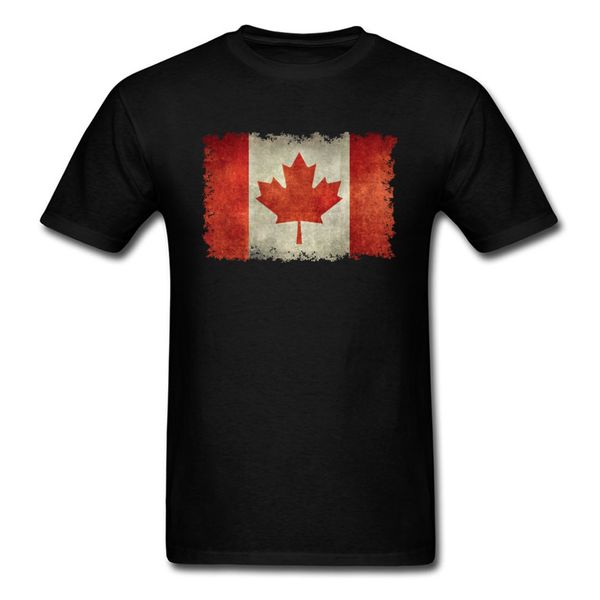 canadian flag in vintage grunge cool short sleeve shirts summer crew neck cool swea sport hooded sweatshirt hoodie men t shirt